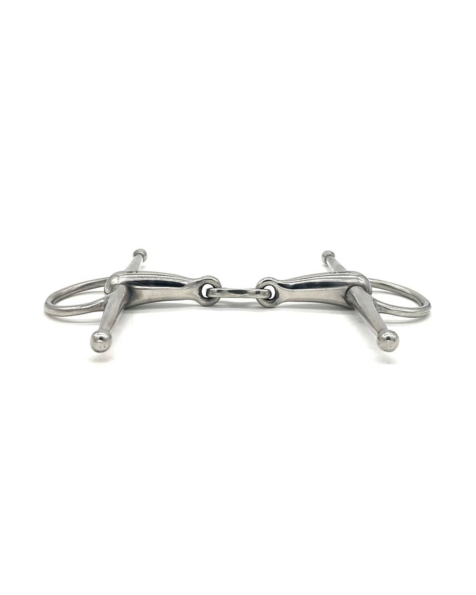 Jake Adams Equestrian Hollow Mouth with French Link Full Cheek Bit