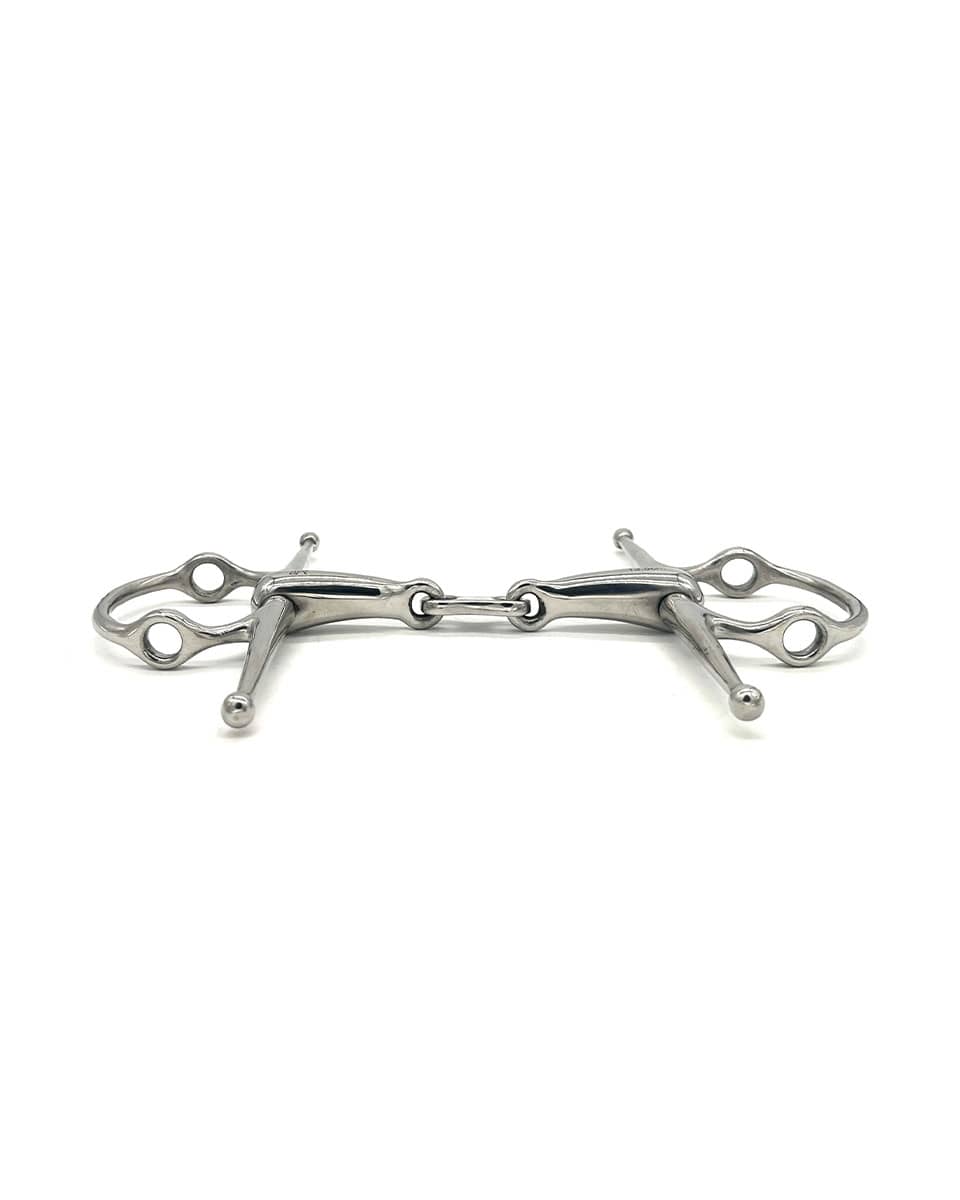 Jake Adams Equestrian Hollow Mouth with French Link Nelson Gag Bit