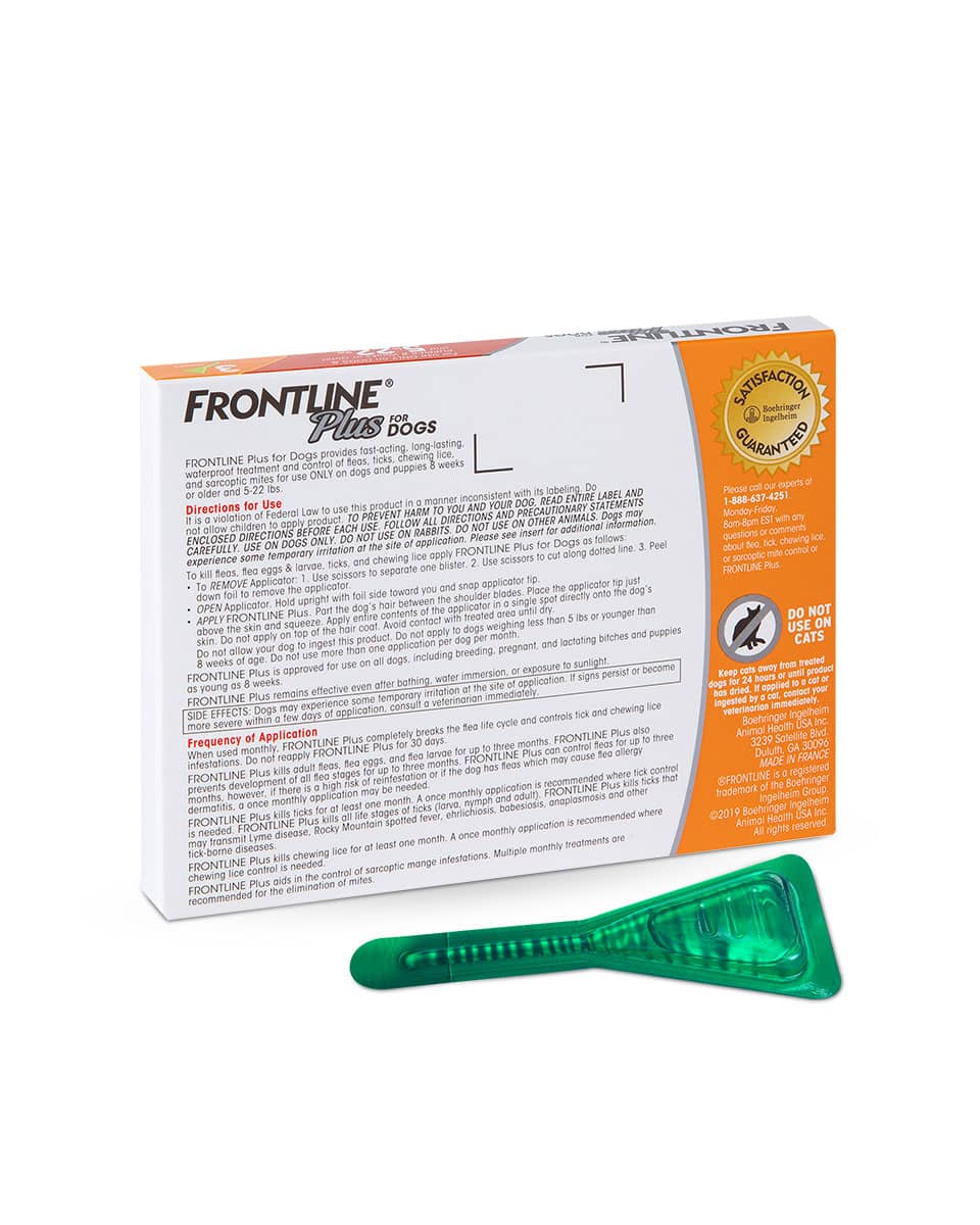 Frontline Plus - 3 Dose flea & tick control for dogs