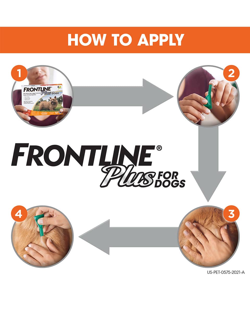 Frontline Plus - 3 Dose flea & tick control for dogs