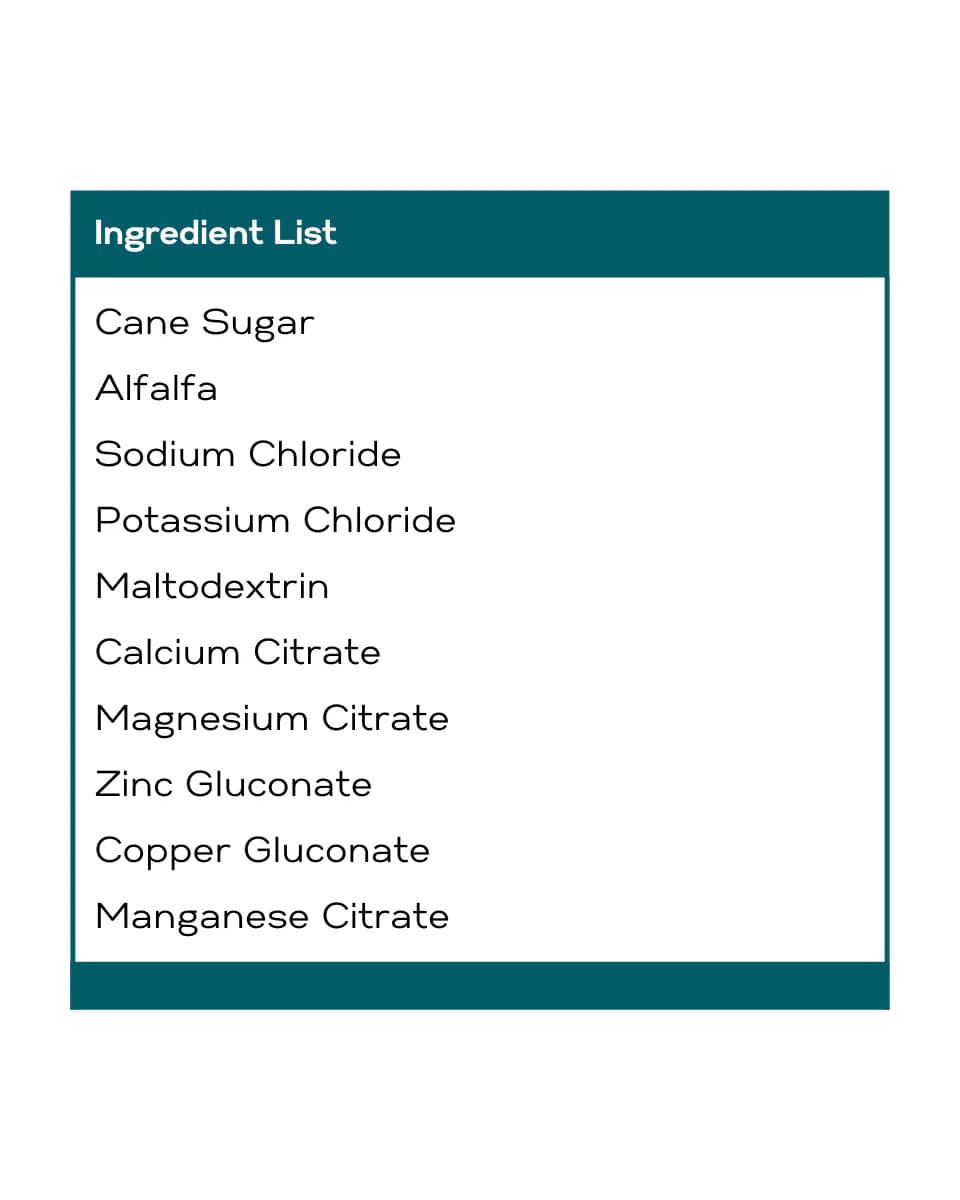 Gallagher's Water Farm & Ranch ingredients label