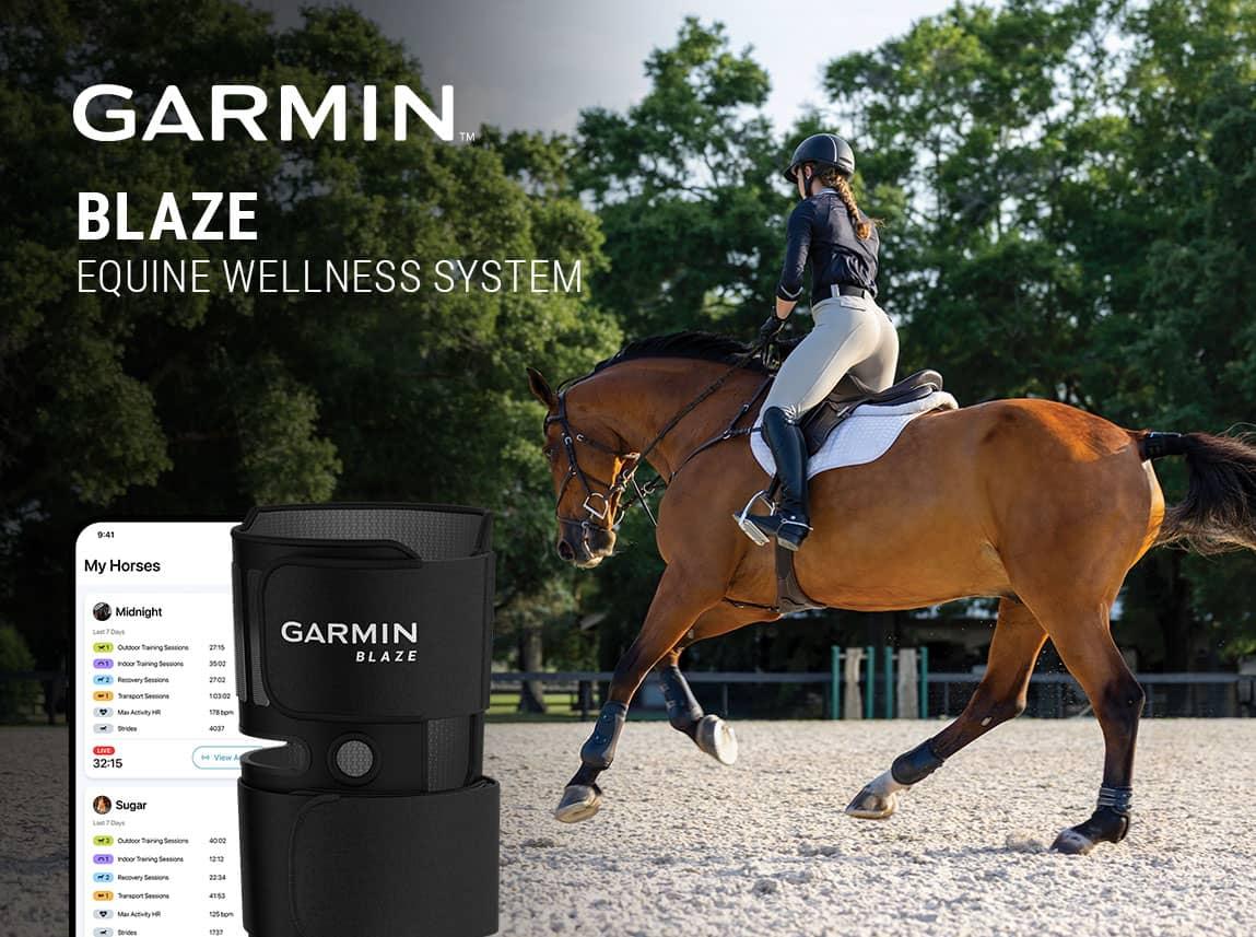 Garmin Blaze Equine Wellness System with activity and health tracking for your horse.