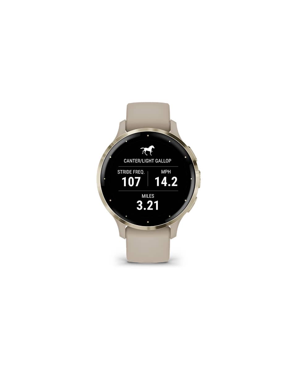 Garmin Venu 3 Health and Fitness Tracker Watch- 41mm- Soft Gold with French Gray Band