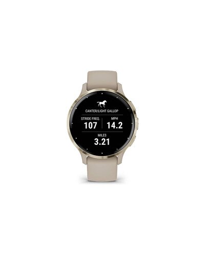 Garmin Venu 3 Health and Fitness Tracker Watch- 41mm- Soft Gold with French Gray Band