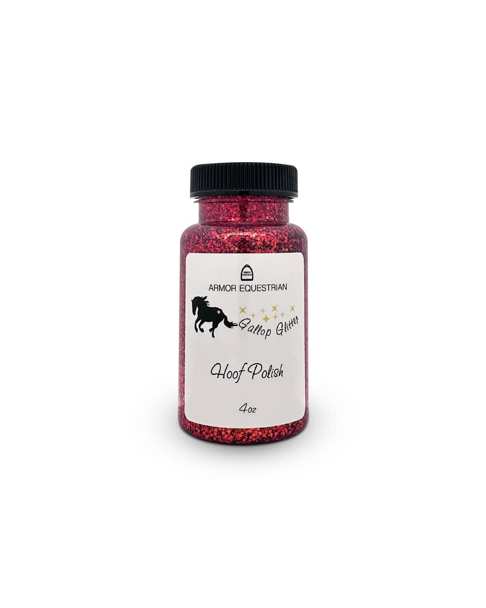 Armor Equestrian Gallop Glitter Hoof Polish - Red