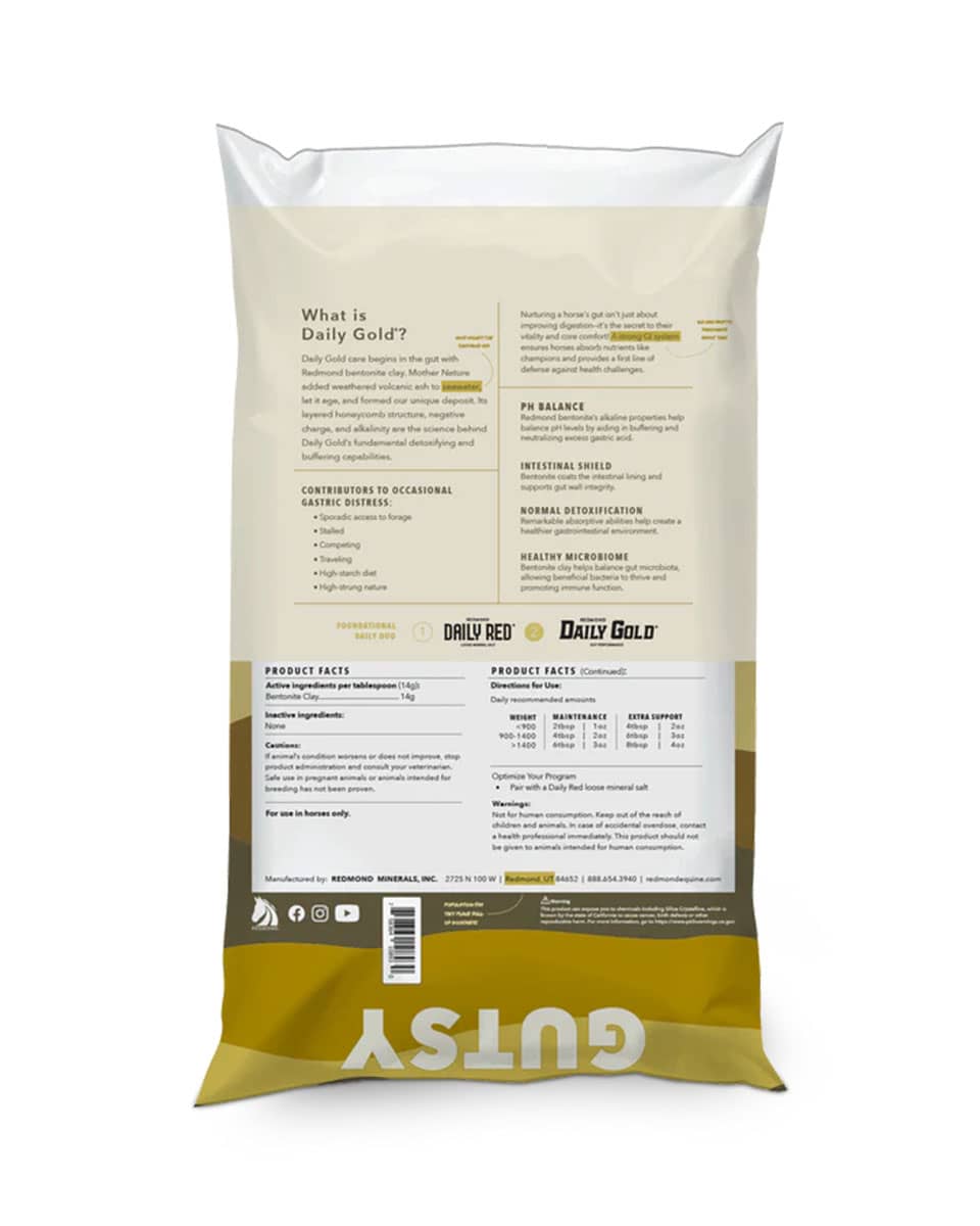 Redmond Daily Gold Stress Relief Digestive Supplement for Horses