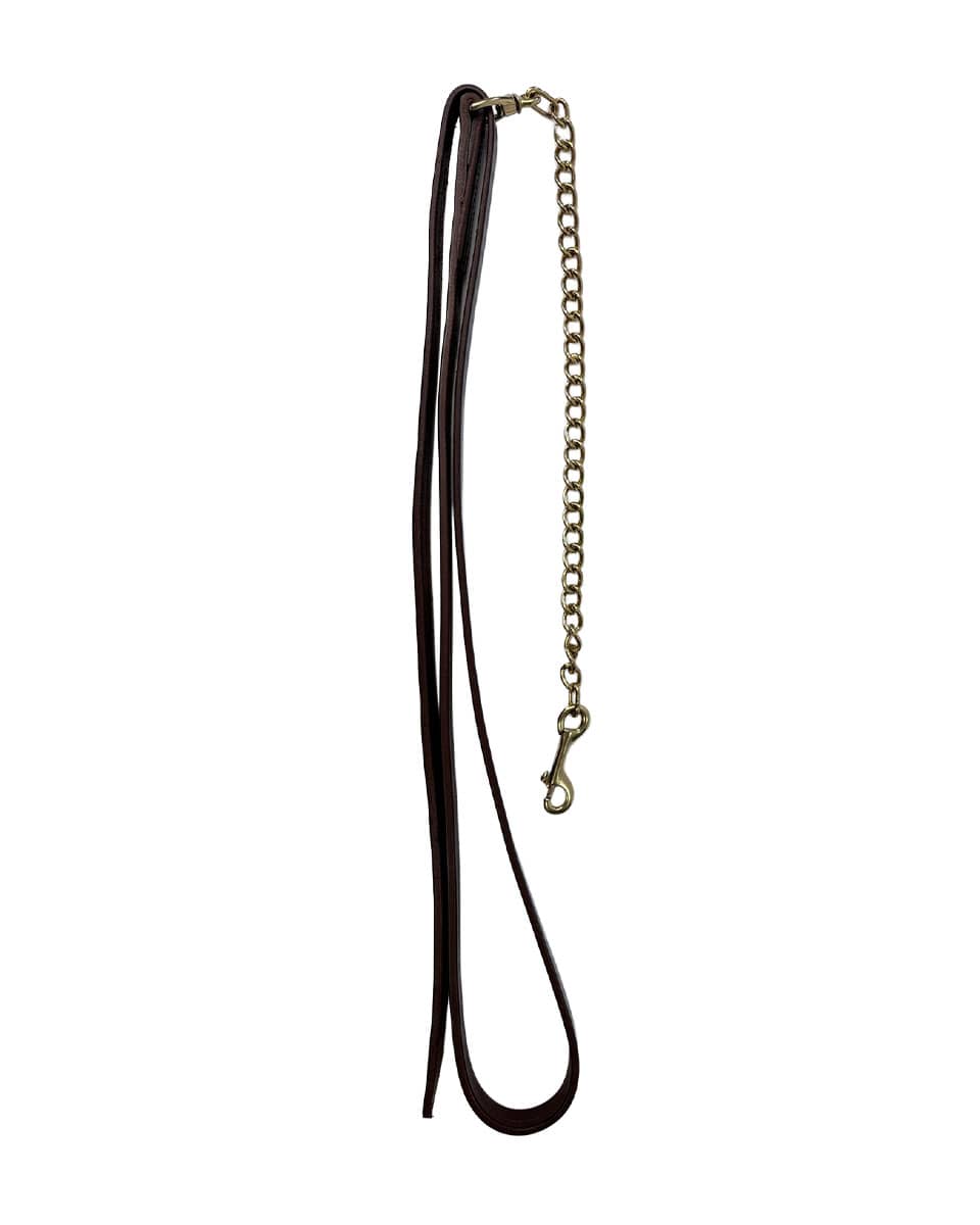 Leather Lead Shank with Chain