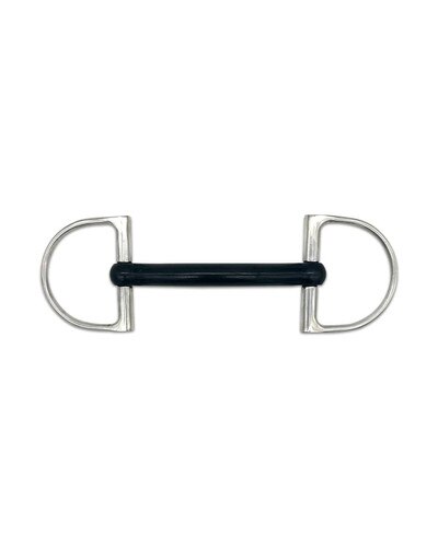 Hard Rubber Mullen D-Ring Bit by Jake Adams Equestrian