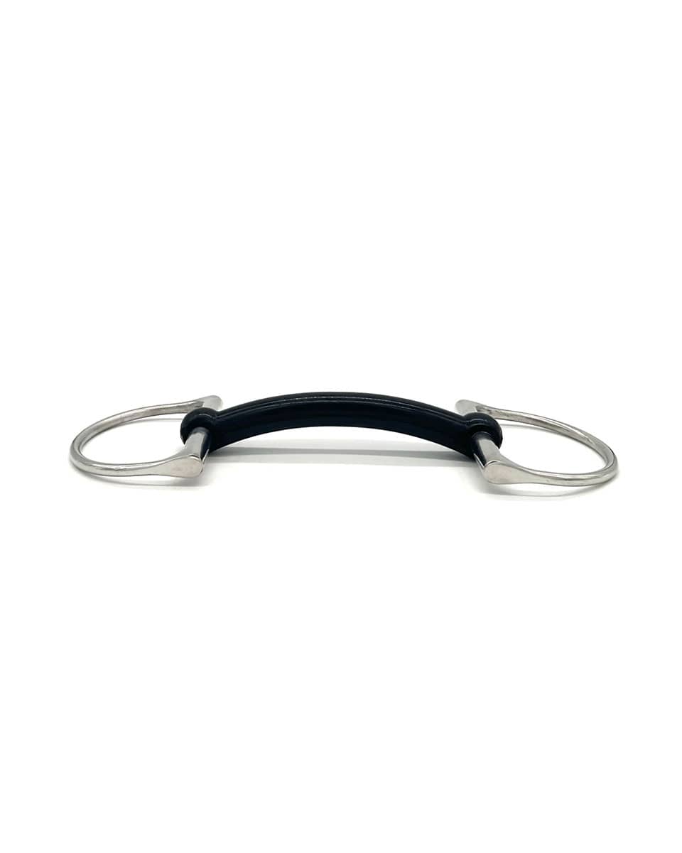 Jake Adams Equestrian Hard Rubber Mullen D-Ring Bit