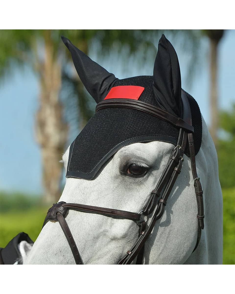 Equifit HeadsUp SilentFit Ear Bonnet with red patch