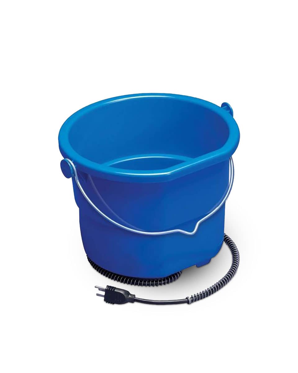 Heated Flat Back Water Bucket from Miller Manufacturing