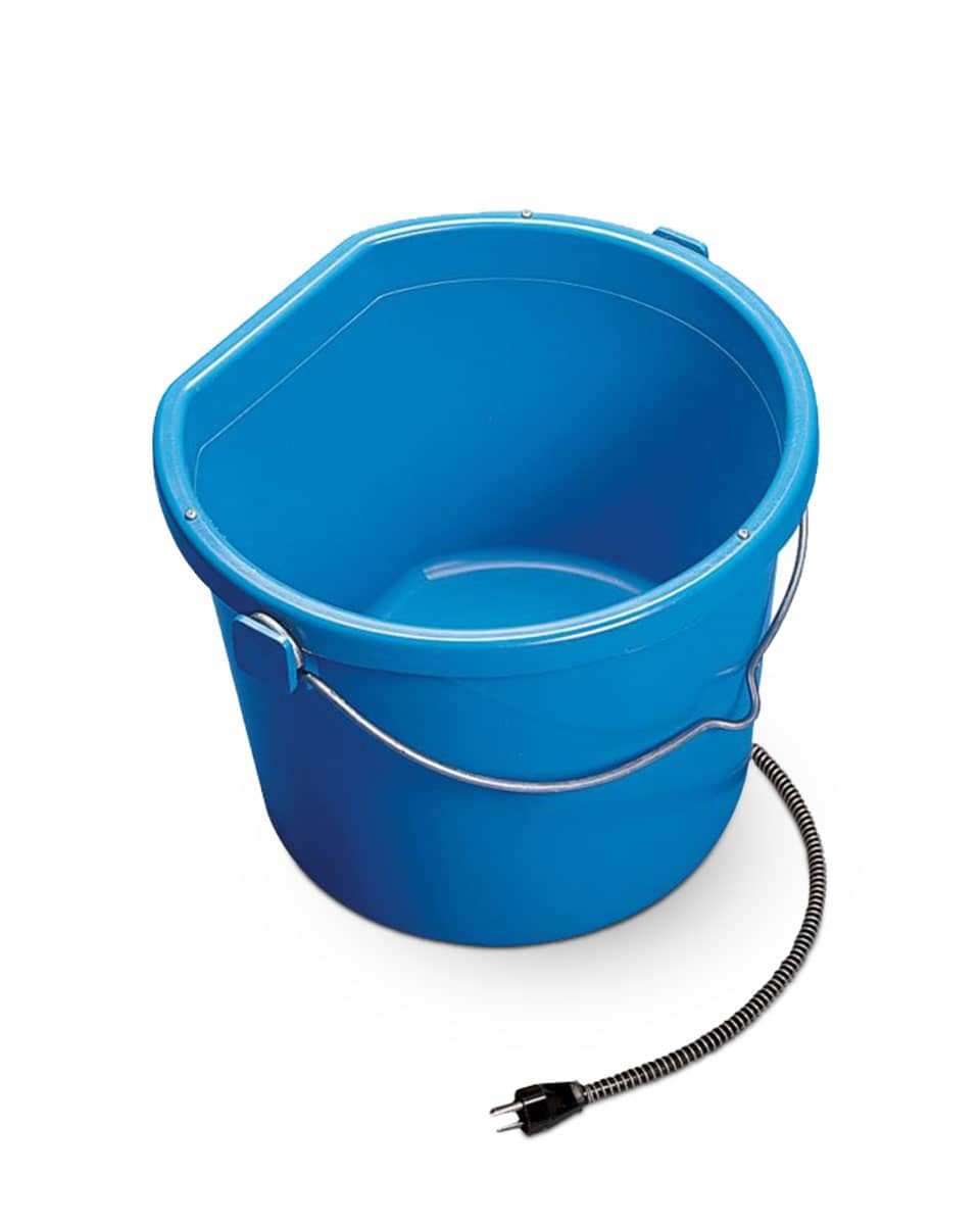 Heated Flat Back Water Bucket from Miller Manufacturing