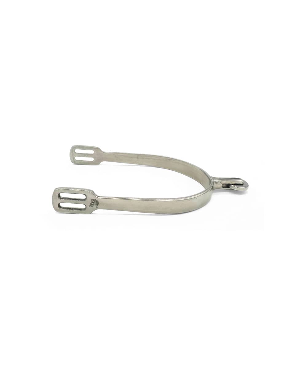 Jake Adams Equestrian Horizontal Smooth Rowel Spurs - Medium