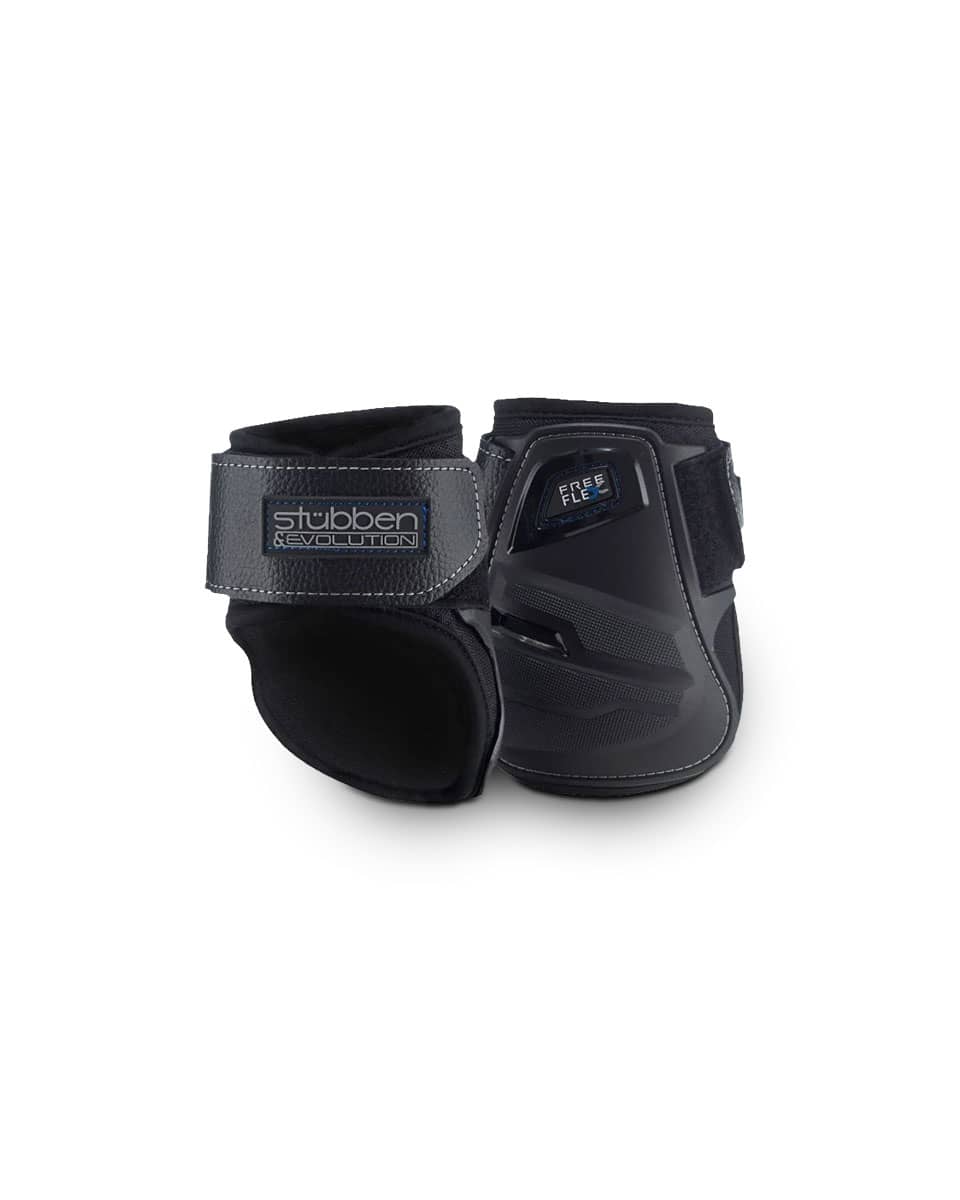 Black Stubben Hybrid Fetlock Boots for impact protection