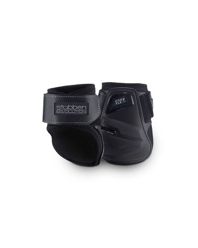 Black Stubben Hybrid Fetlock Boots for impact protection