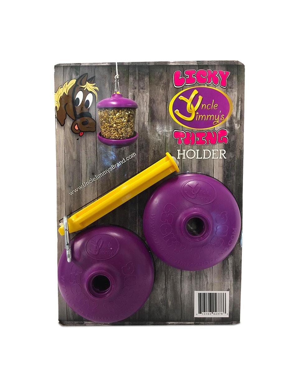 Uncle Jimmy's Licky Thing Holder with Pin toy for horses