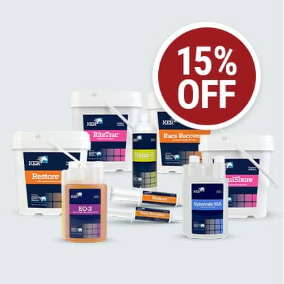 KER equine supplements 15% off at Farmvet.com.