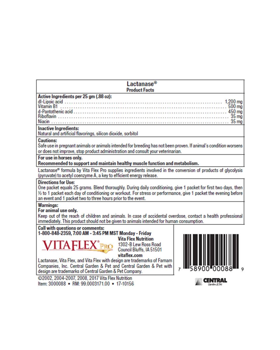 Lactanase performance supplement for horses from Vita-Flex