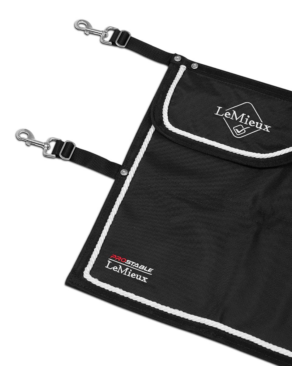 LeMieux Black Stable Guard with adjustable straps and strong clips