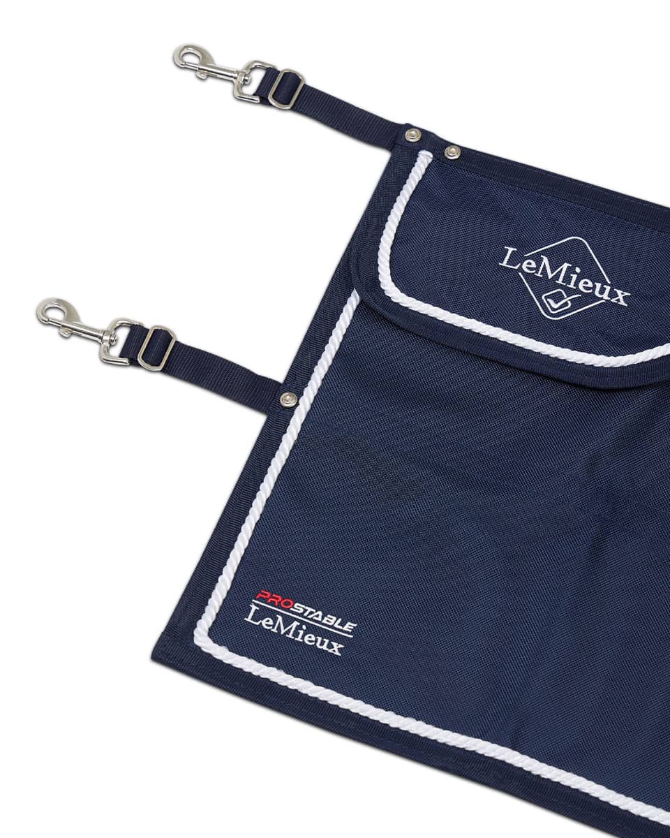 LeMieux Navy Stable Guard with adjustable straps and strong clips