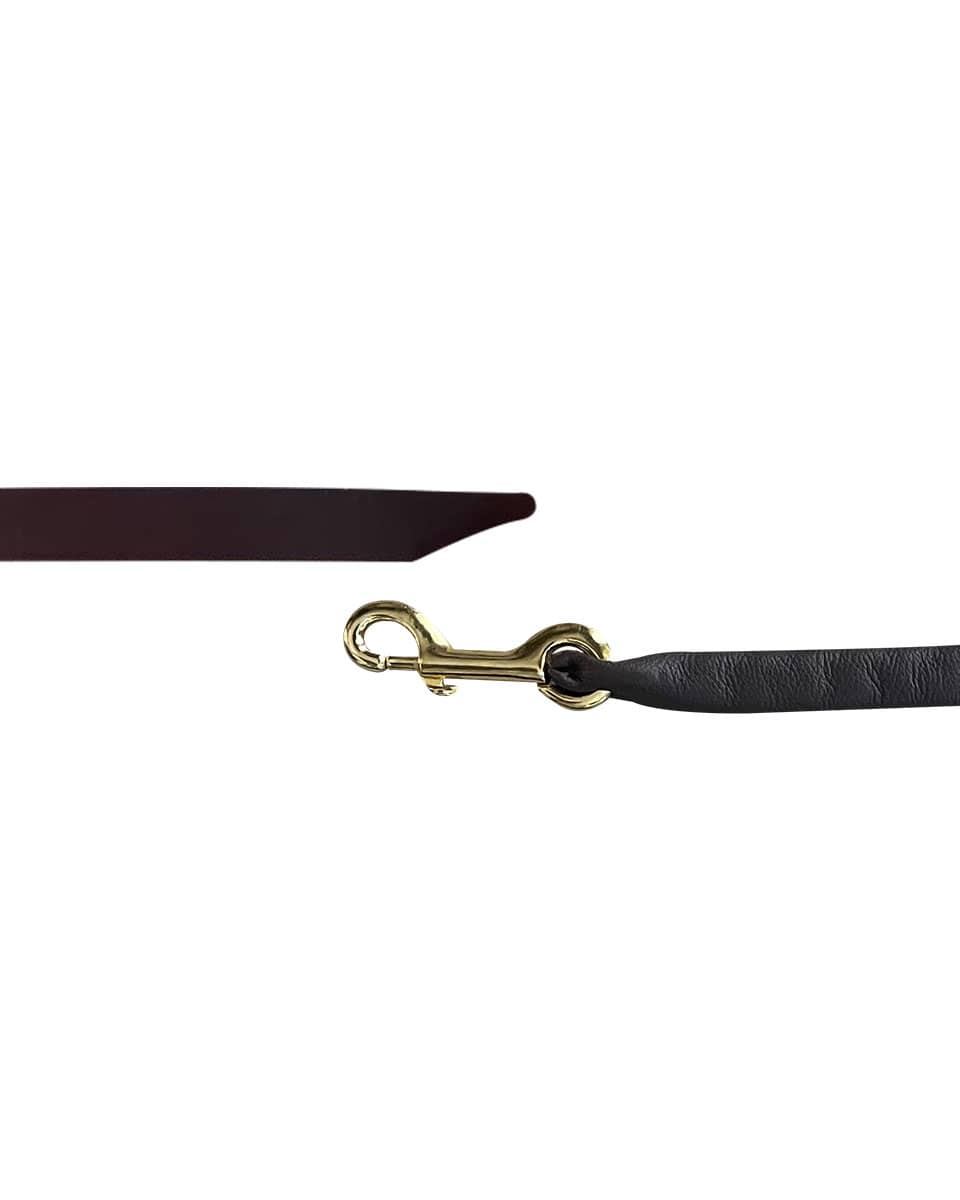 Horse Cents Leather Lead Shank with Leather Covered Chain
