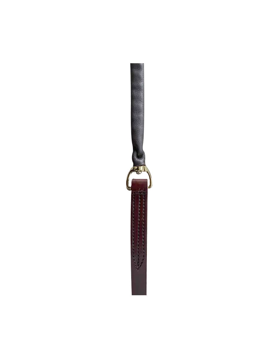 Leather Lead Shank with Leather Covered Chain