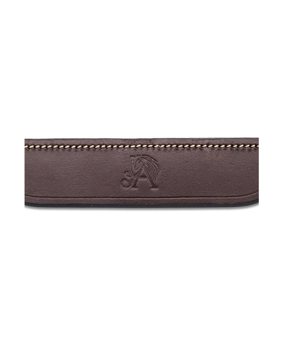 Leather Blinkers with Velcro and Refined cream stitching