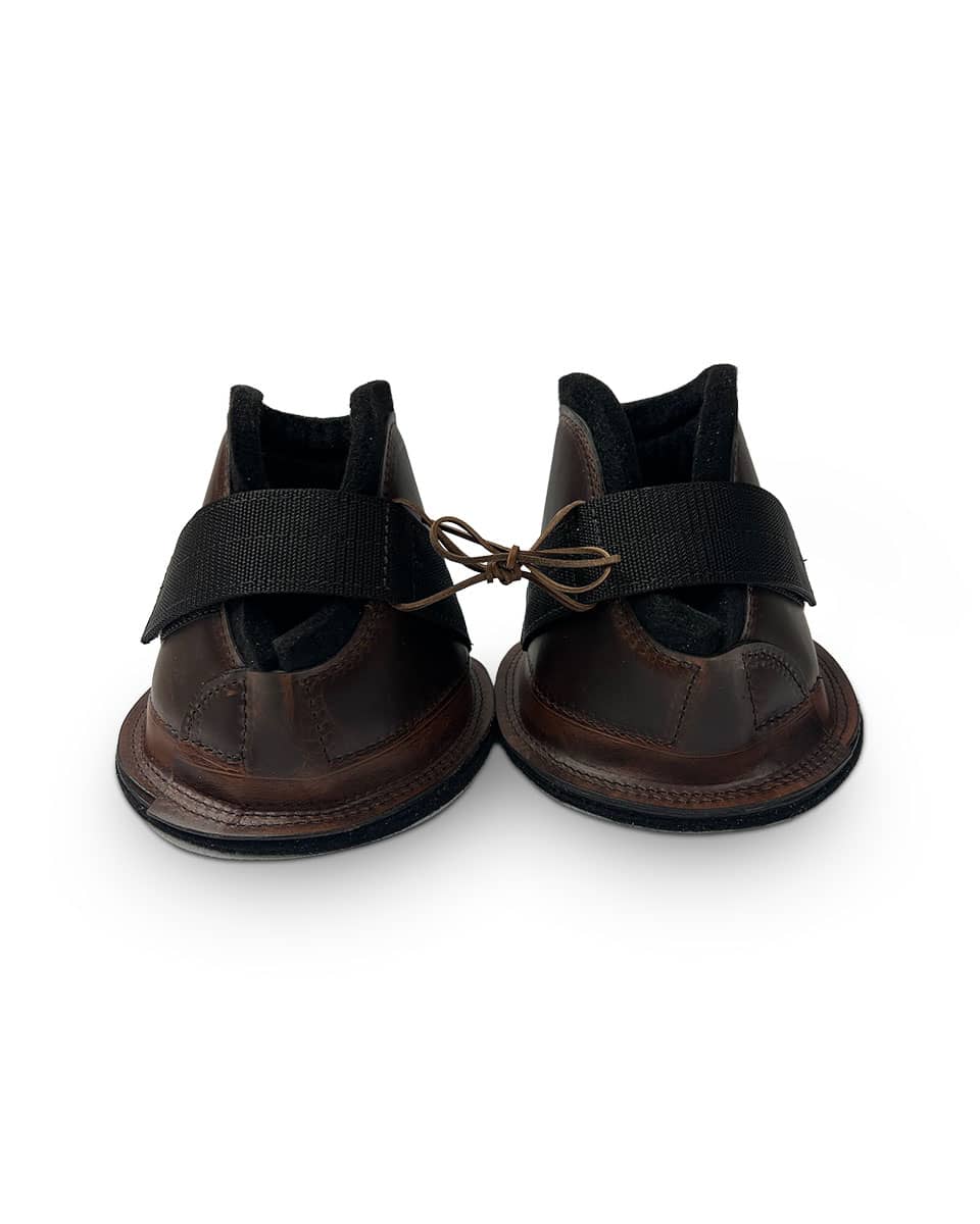 Horse Cents Leather Kicking Boots for horses with Velcro Front Closure