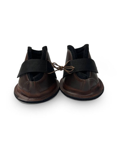 Horse Cents Leather Kicking Boots for horses with Velcro Front Closure