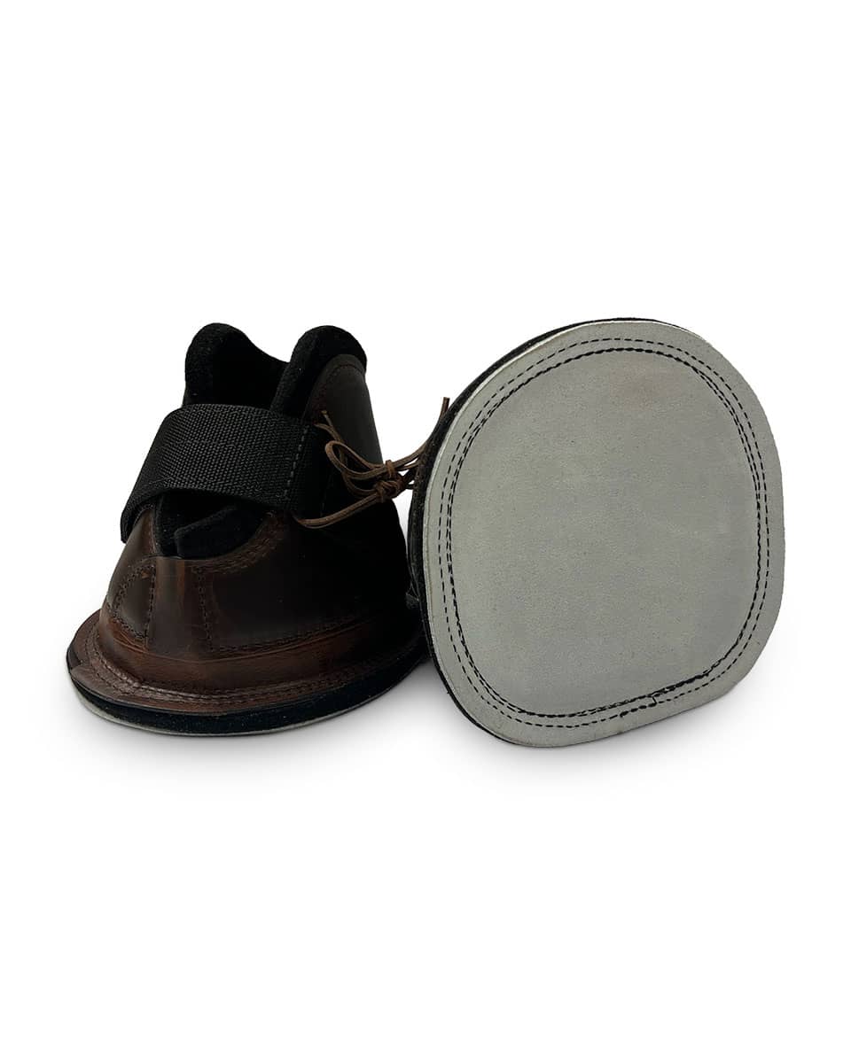 Horse Cents Leather Kicking Boots with Velcro Front Closure