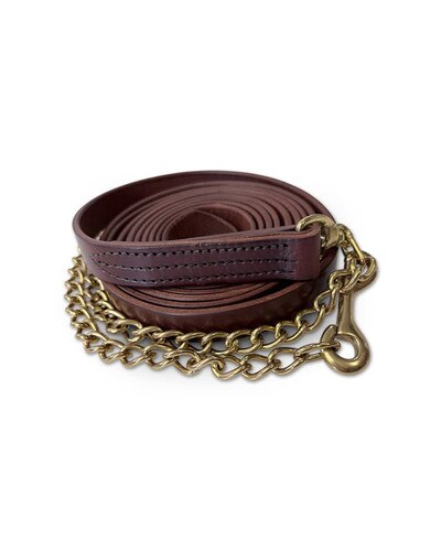 Horse Cents Leather Stallion Lead Shank - 11 ft