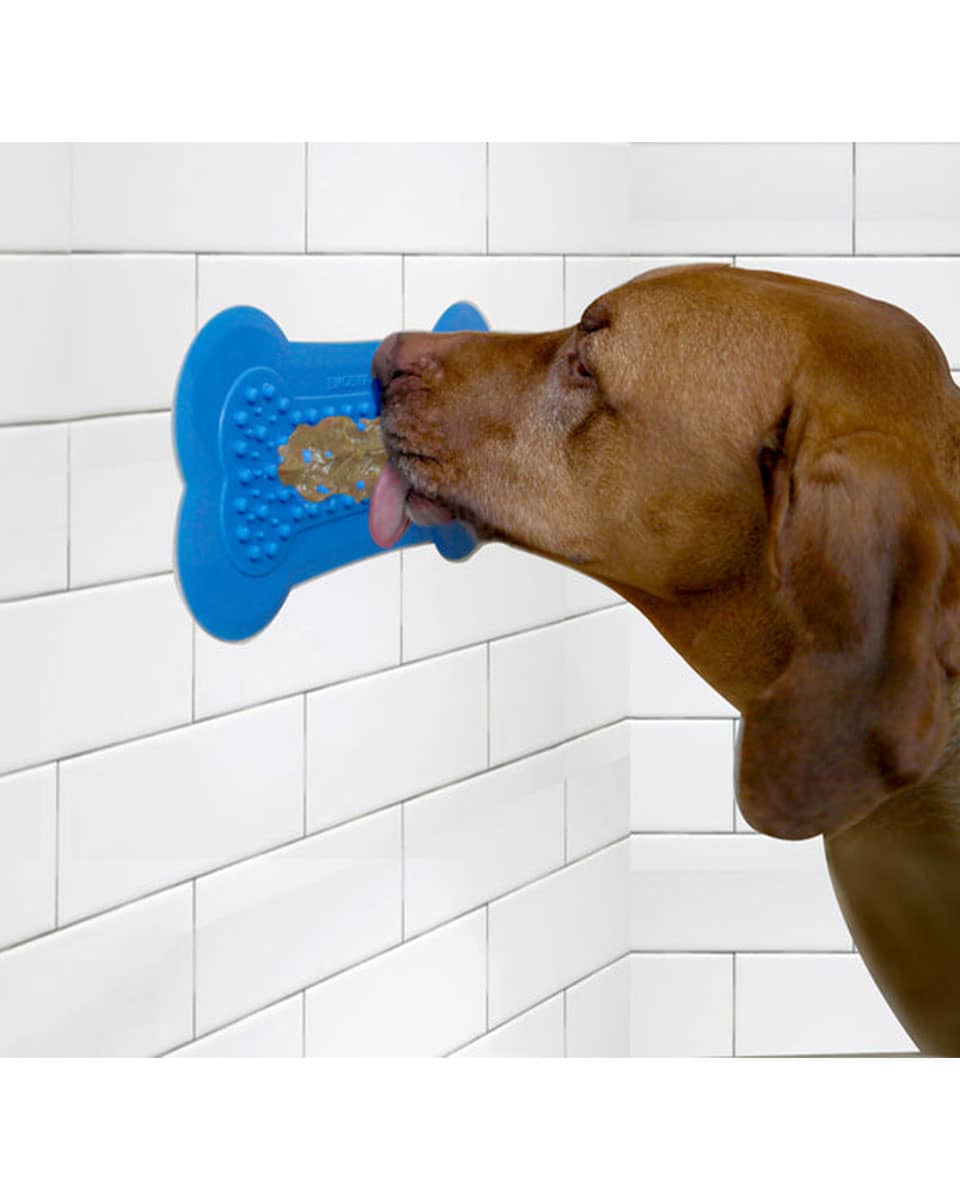 Lick Lick Pad for grooming or bathing dogs by Perfect Curve