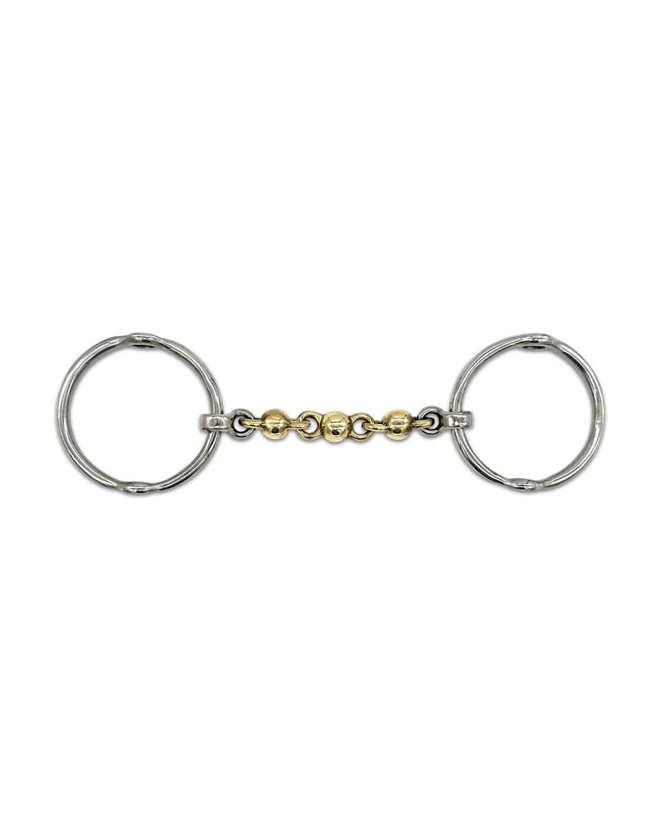 Brass Waterford Loose Ring Gag Bit by Jake Adams Equestrian