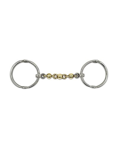 Brass Waterford Loose Ring Gag Bit by Jake Adams Equestrian