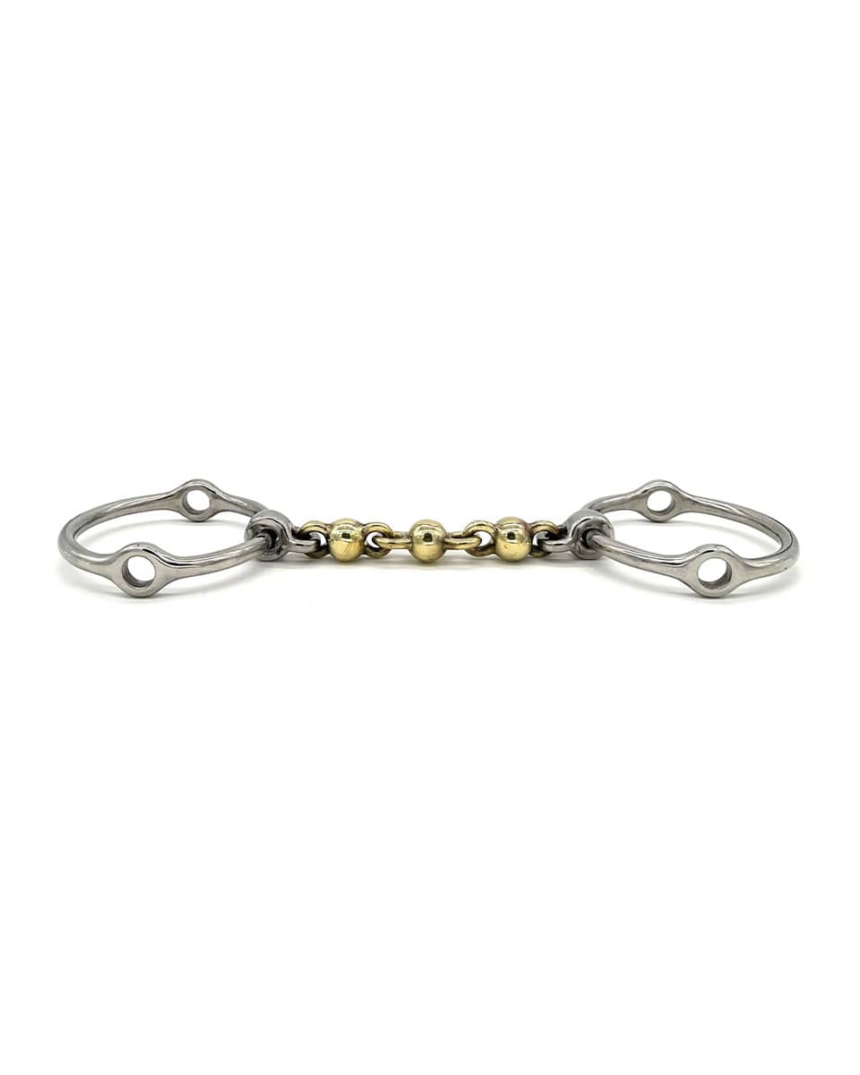 Jake Adams Equestrian Brass Waterford Loose Ring Gag Bit