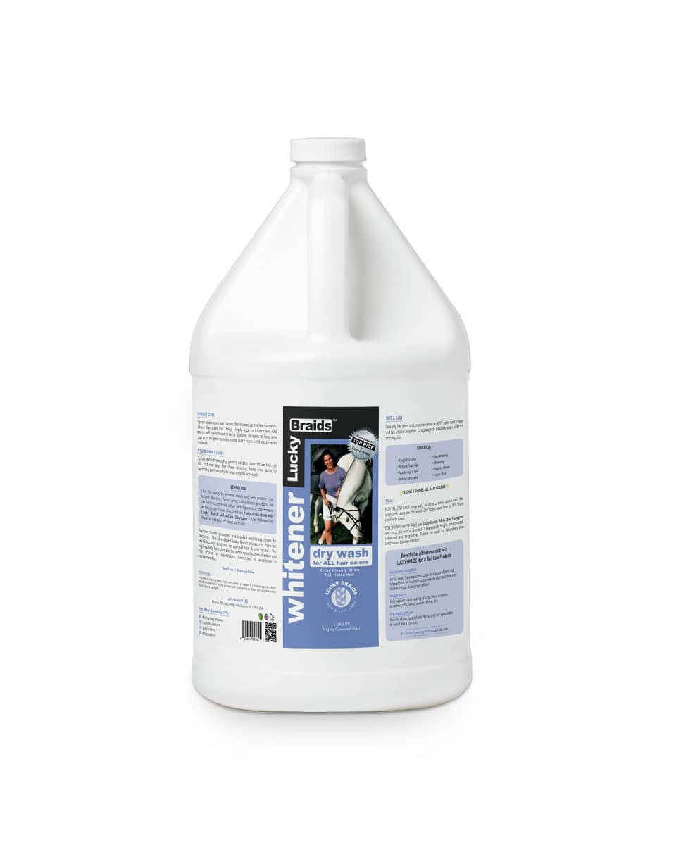 Lucky Braids Whitener and Dry Wash for horses 1 gallon