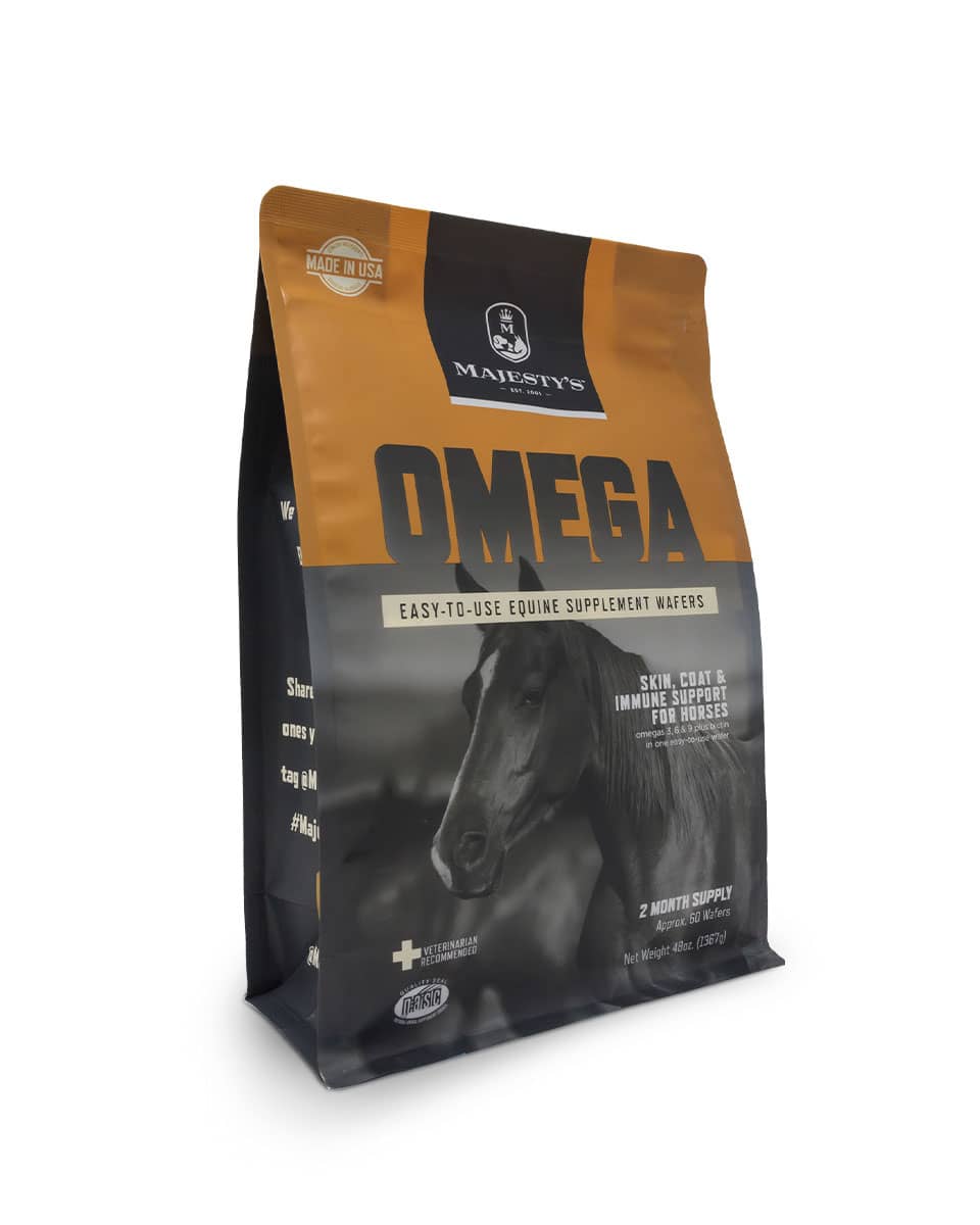 Omega Wafers Skin, Coat, and Immune Support Supplement for Horses by Majesty's