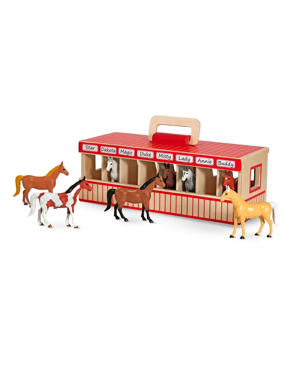 Take-Along Show-Horse Stable Play Set for kids from Melissa & Doug