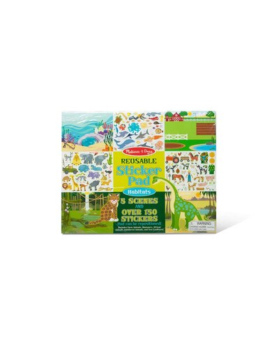 Melissa & Doug Reusable Sticker Pad - habitats