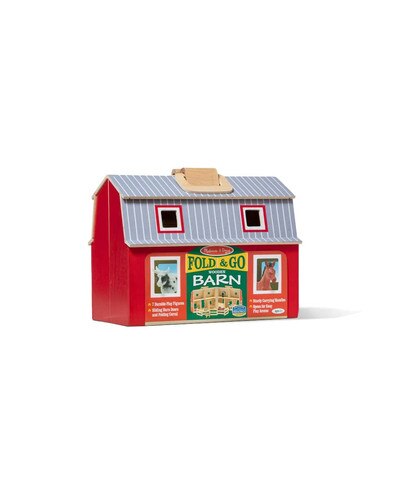 Melissa & Doug Fold & Go Wooden Barn Portable Playset