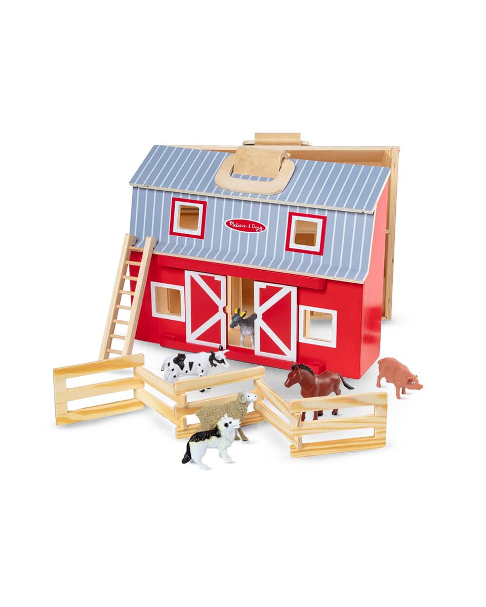Melissa & Doug Fold & Go Wooden Barn play set