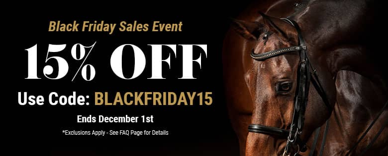 Black Friday Sale 15% OFF Equestrian and Horse Products at FarmVet.com. 