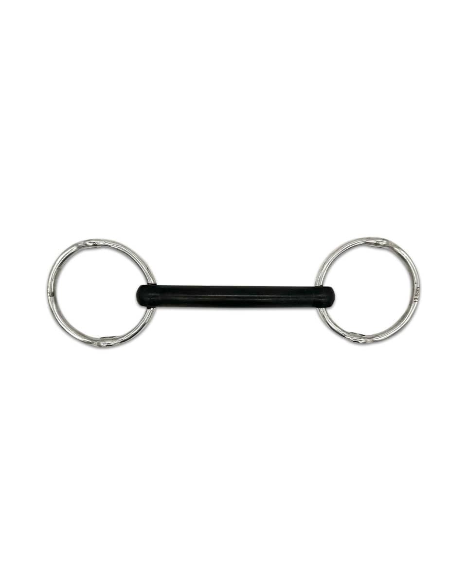 Hard Rubber Mullen Loose Ring Gag Bit by Jake Adams Equestrian