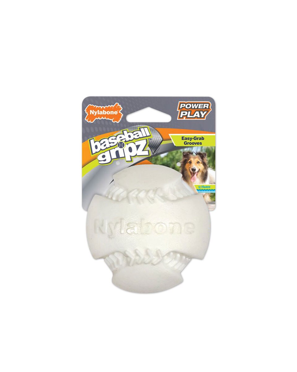 Nylabone Power Play Gripz Baseball dog toy