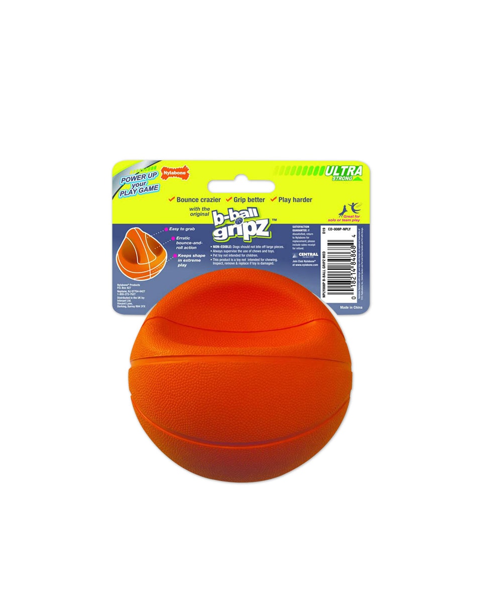 Nylabone Power Play Gripz Basketball dog toy