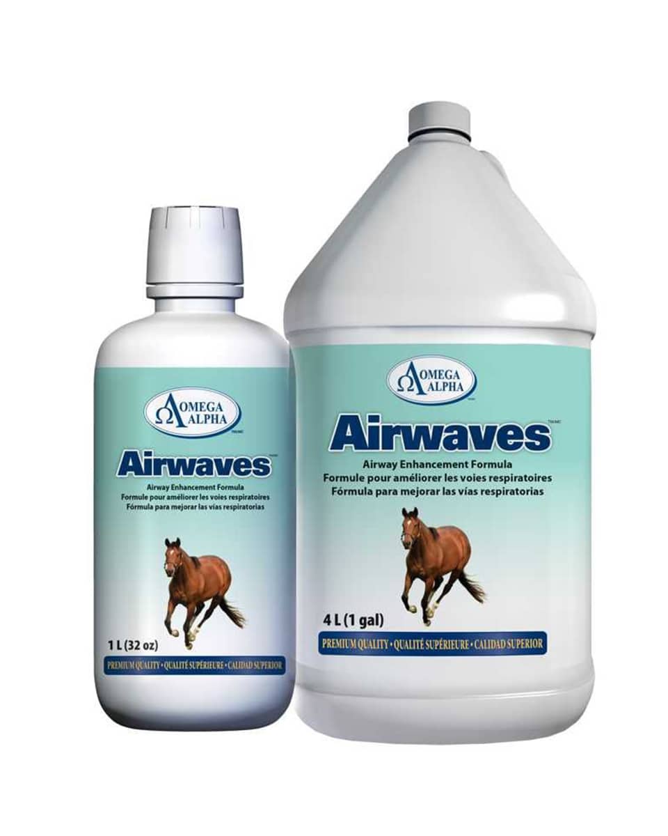 Airwaves bronchodilator for horses from Omega Alpha
