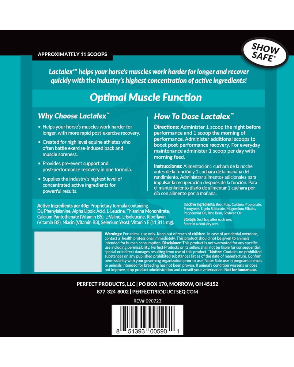 Perfect Products Lactalex Pellets Label