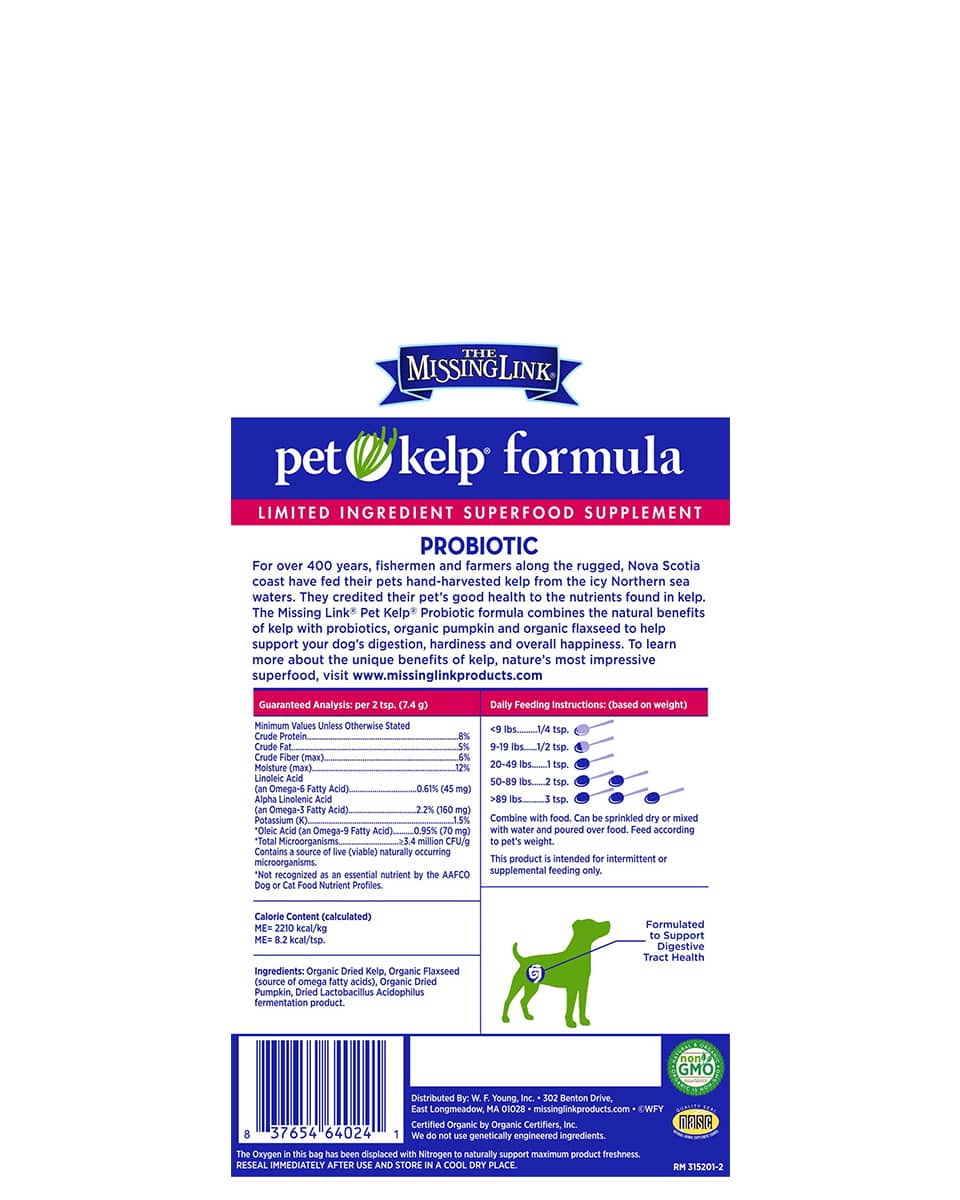 Pet Kelp Probiotic Formula For Dogs The Missing Link Farmvet