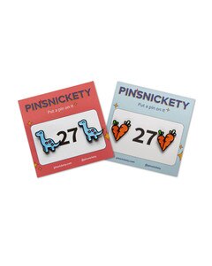 Pinsnickety Number Pins Blue Brontosaurus and Carrots