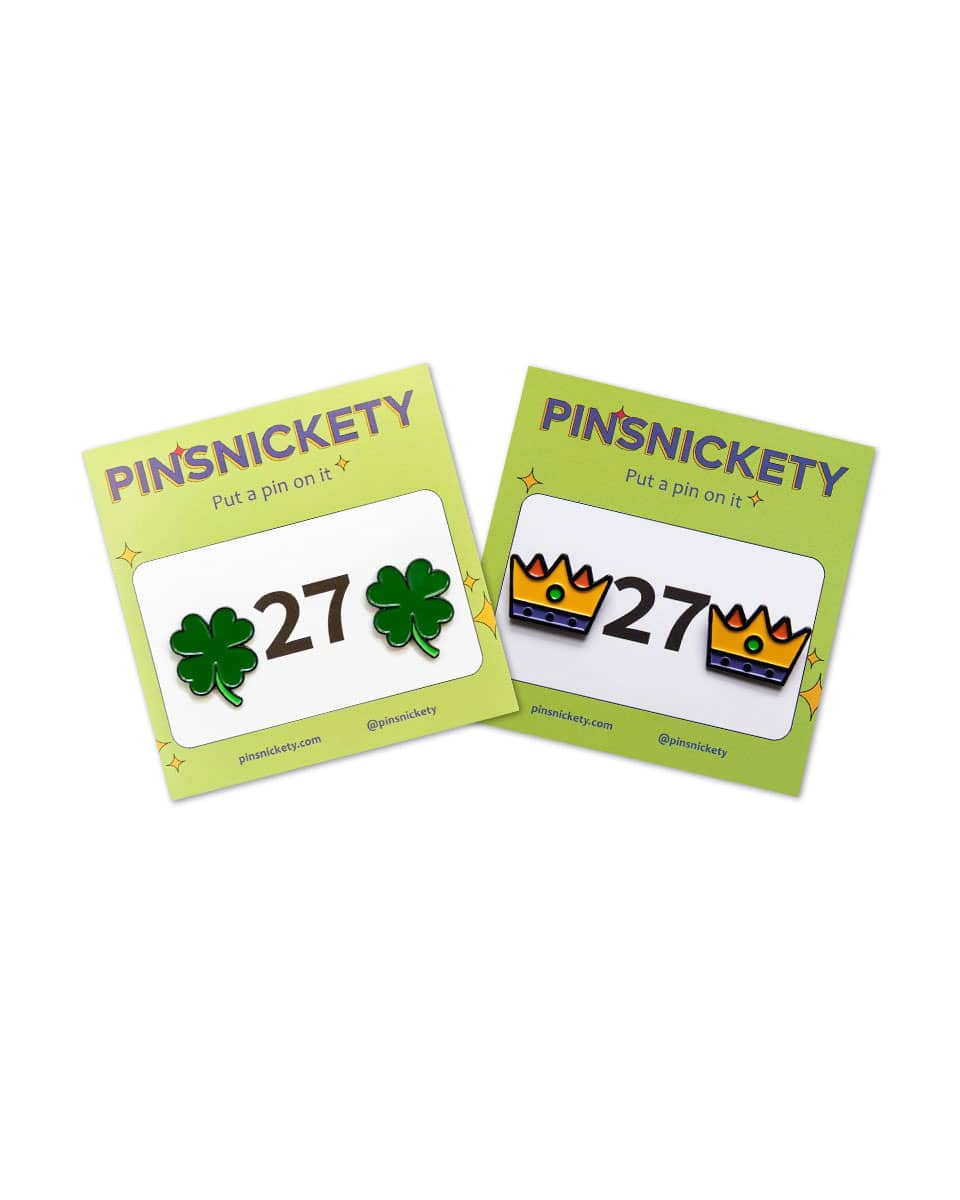 Pinsnickety Number Pins Clover and Crown